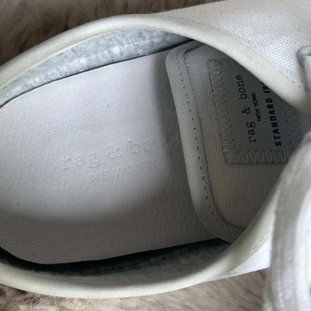 Rag & Bone Standard Issue Lace Up White/Red Shoe Size 10